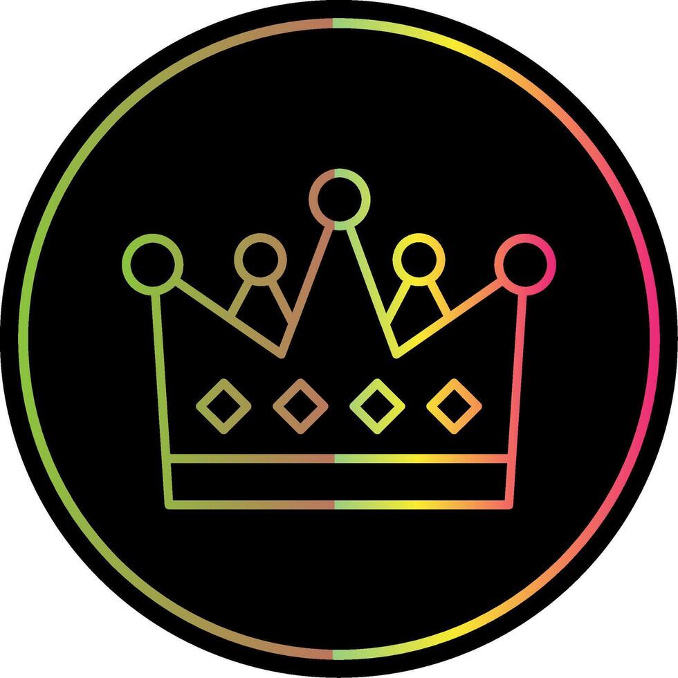 Crown Line Gradient Due Color Icon vector