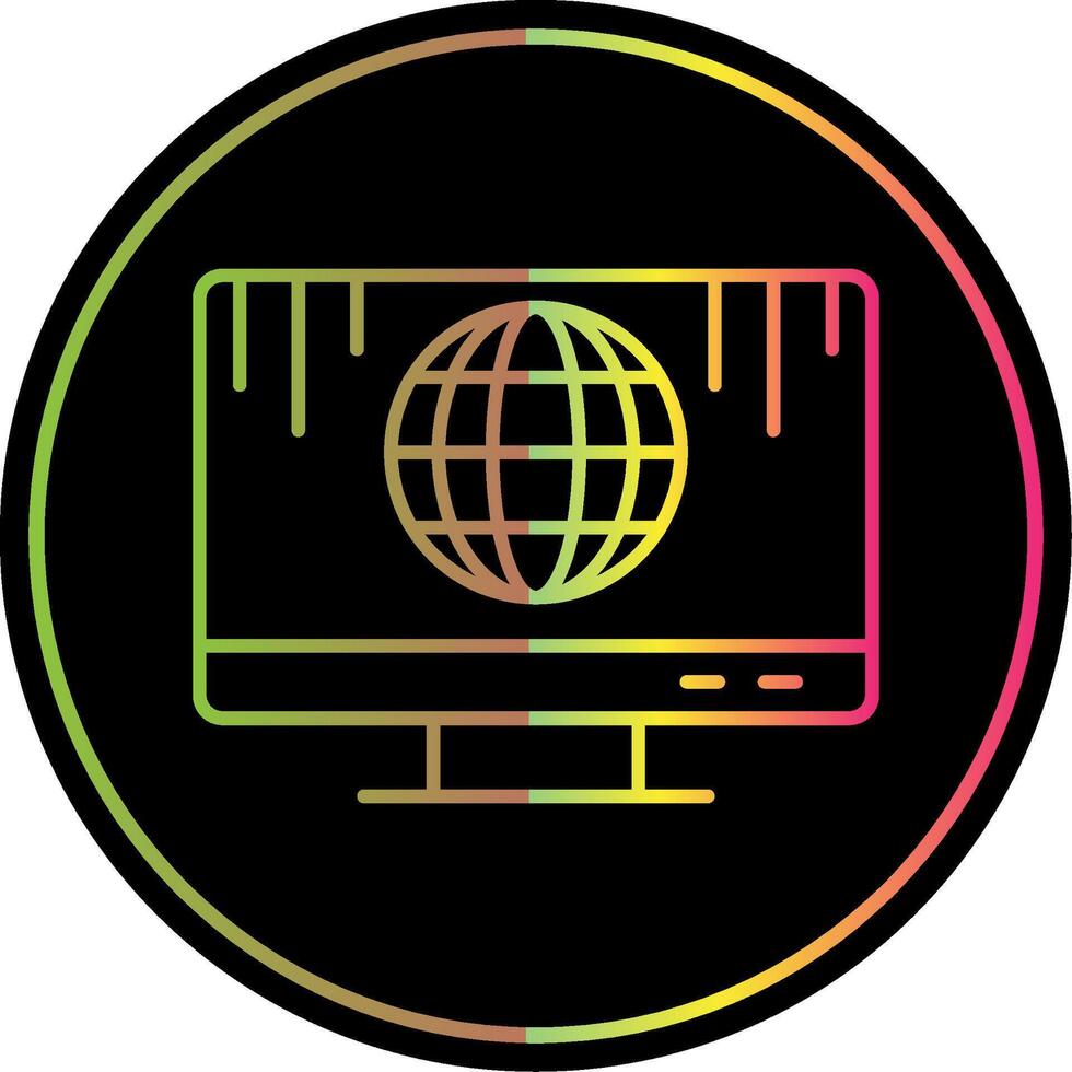 Internet Line Gradient Due Color Icon vector