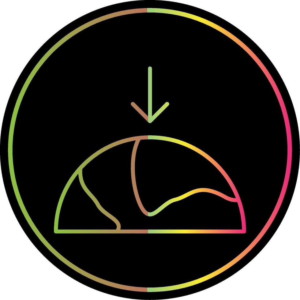 Gravity Line Gradient Due Color Icon vector