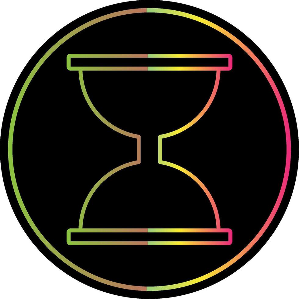 Hourglass Line Gradient Due Color Icon vector