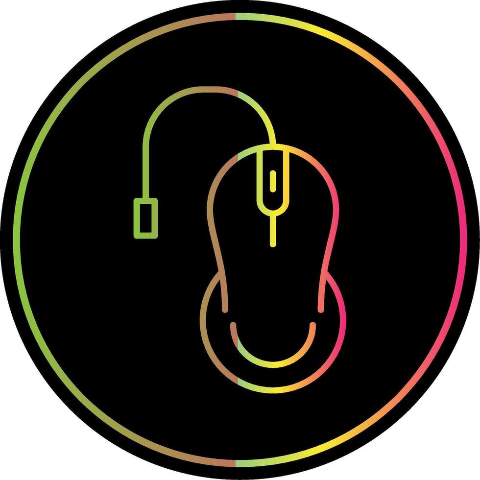 Mouse Line Gradient Due Color Icon vector