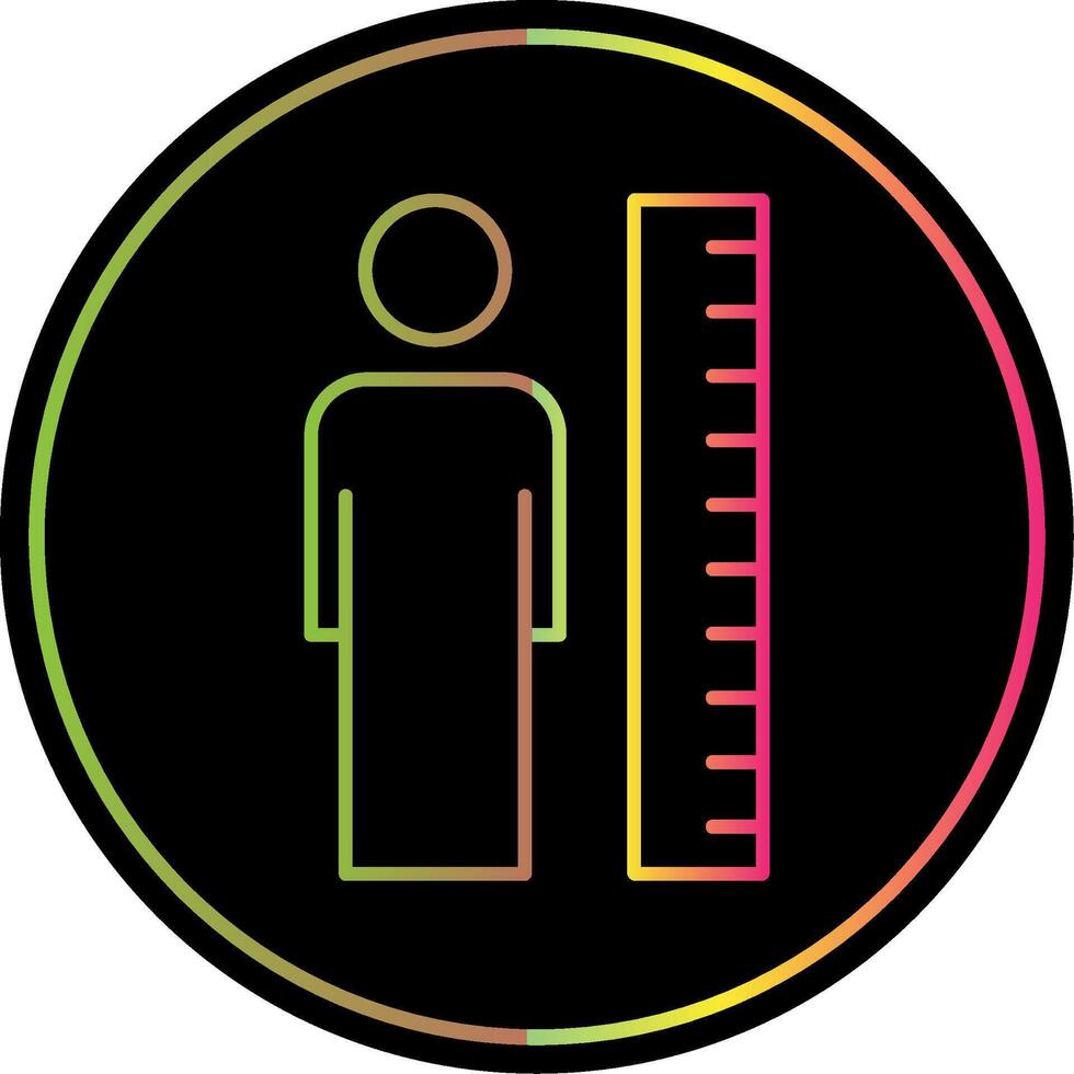 Height Line Gradient Due Color Icon vector