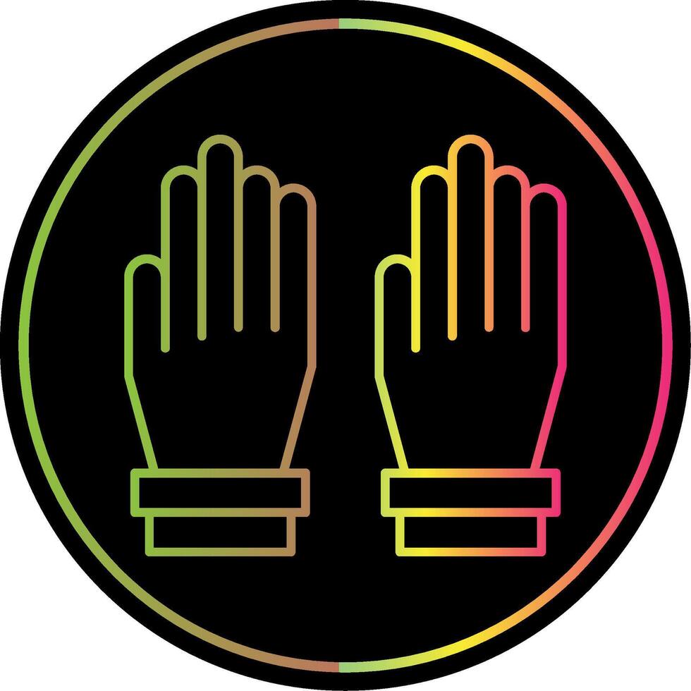 Glove Line Gradient Due Color Icon vector