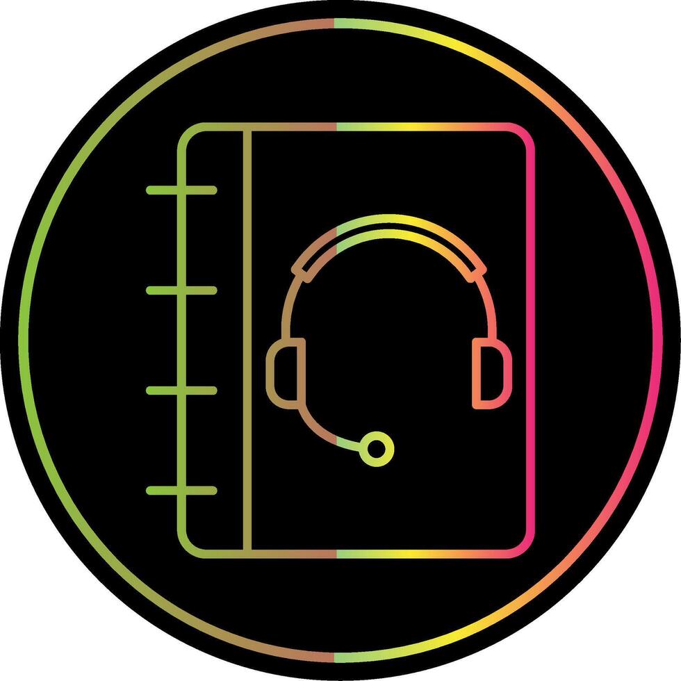 Notebook Support Line Red Circle Icon vector