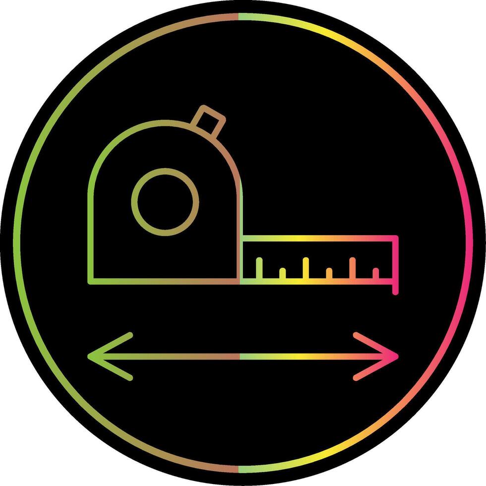 Measurement Line Gradient Due Color Icon vector