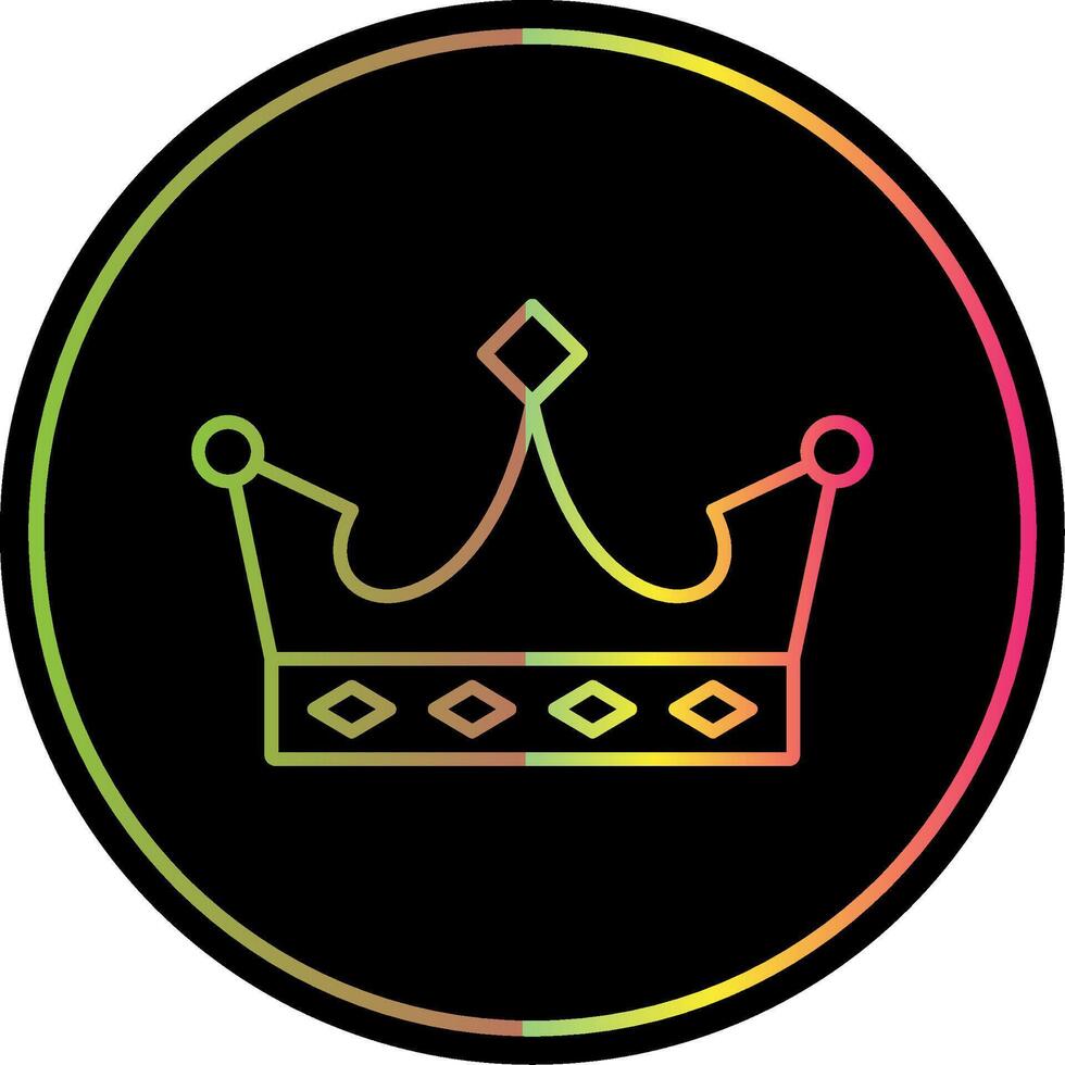 King Line Gradient Due Color Icon vector