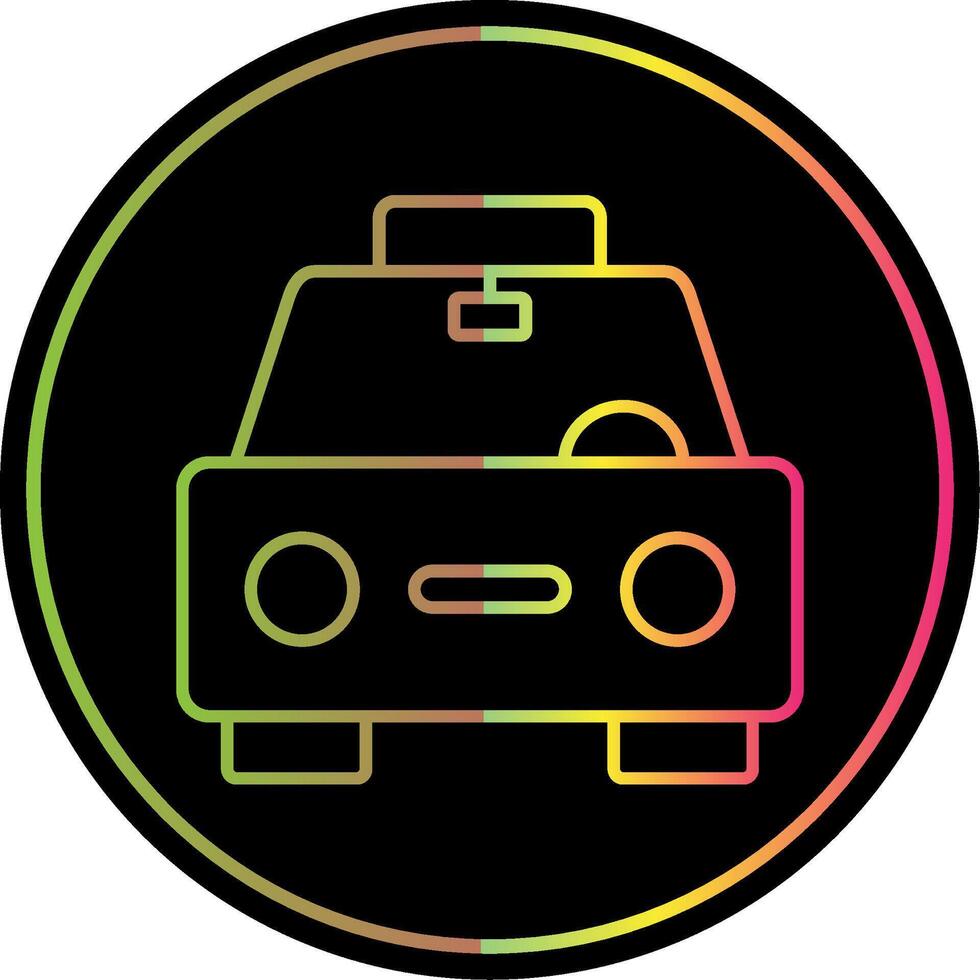 Taxi Line Gradient Due Color Icon vector