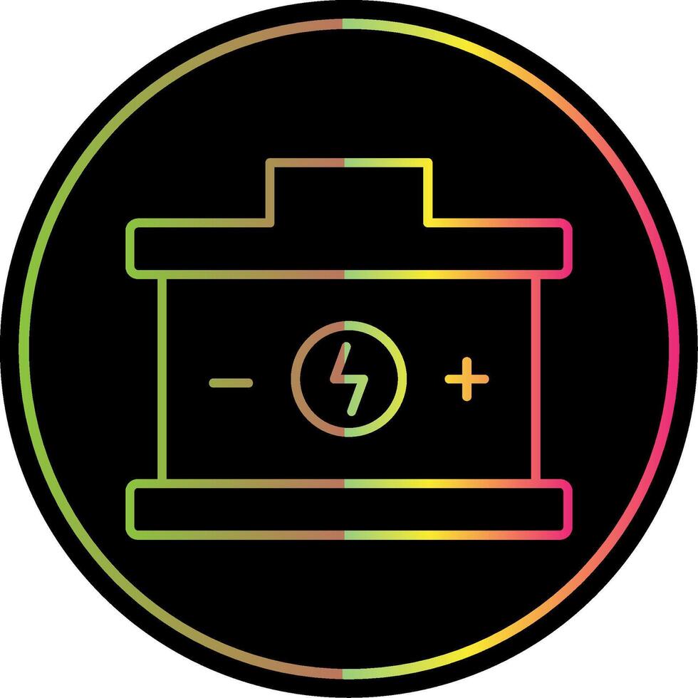 Battery Line Gradient Due Color Icon vector