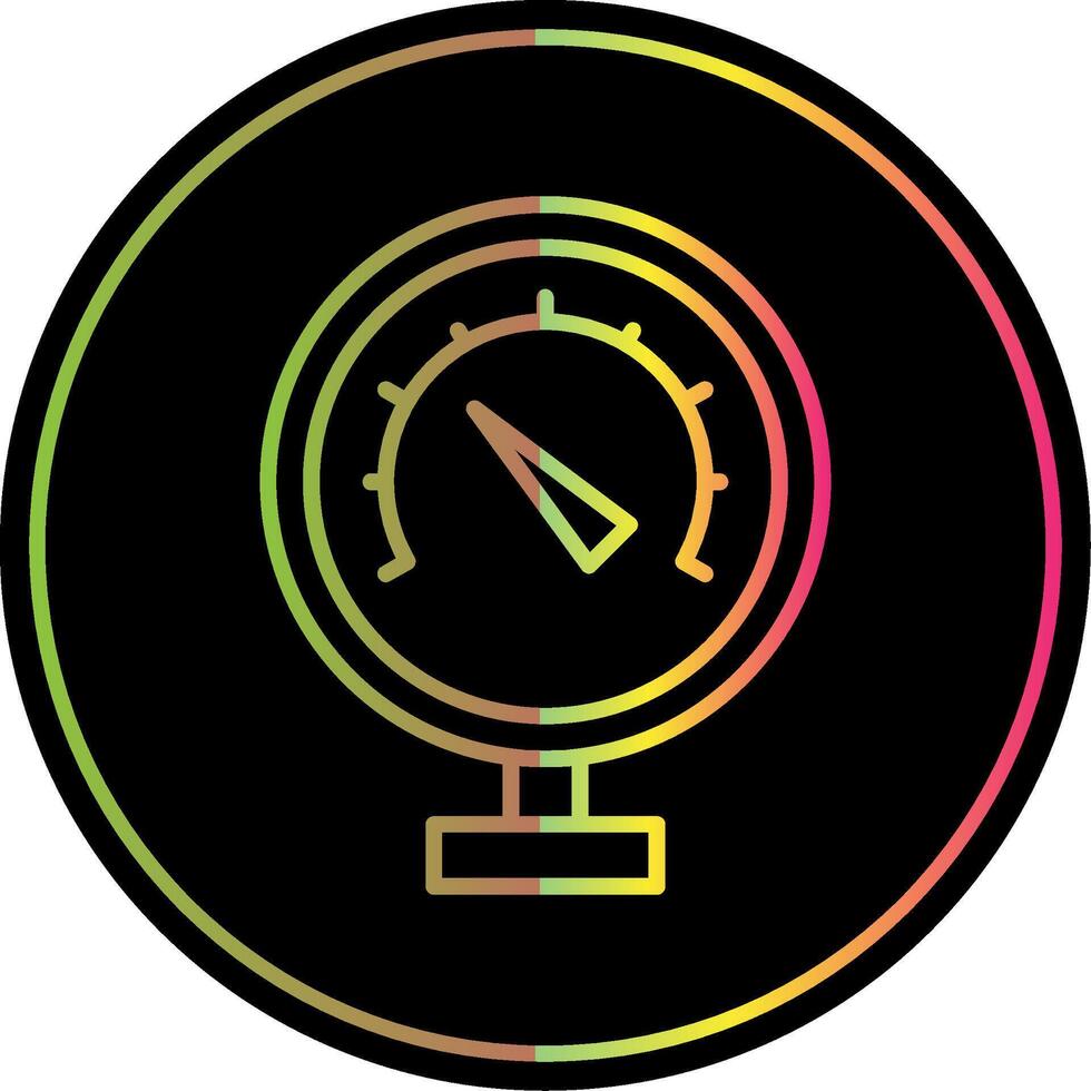 Pressure Meter Line Gradient Due Color Icon vector