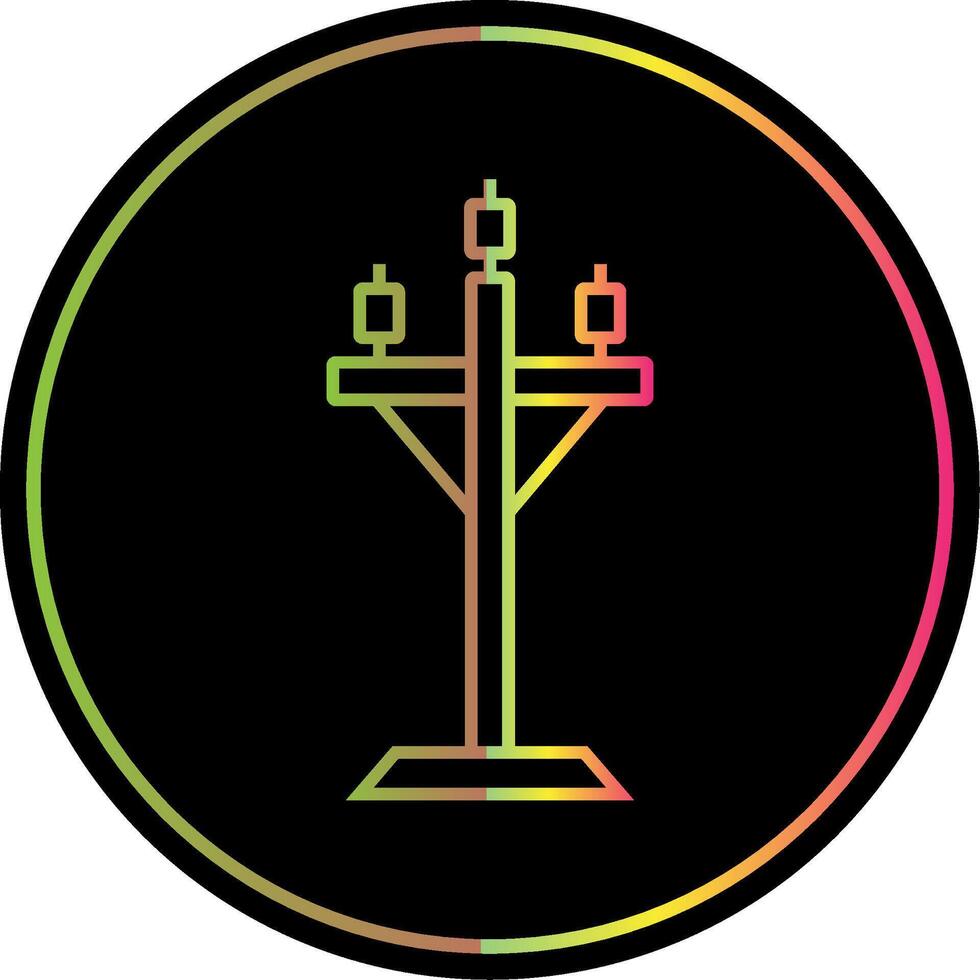 High Voltage Line Gradient Due Color Icon vector