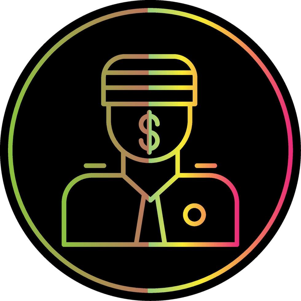 Bribe Line Gradient Due Color Icon vector