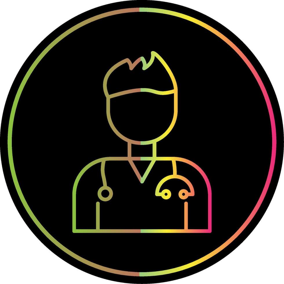 Doctor Line Gradient Due Color Icon vector