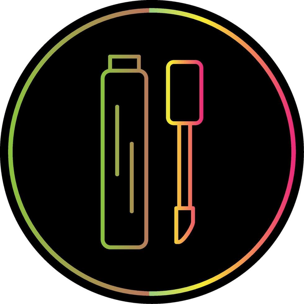 Lip Gloss Line Gradient Due Color Icon vector