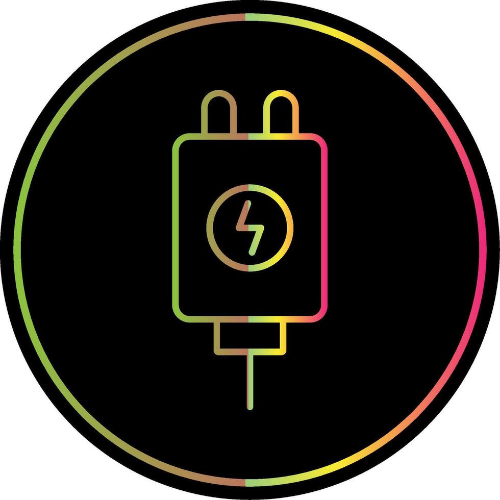 Adapter Line Gradient Due Color Icon vector