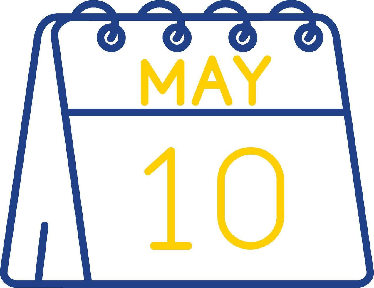 10th of May Line Two Color  Icon vector