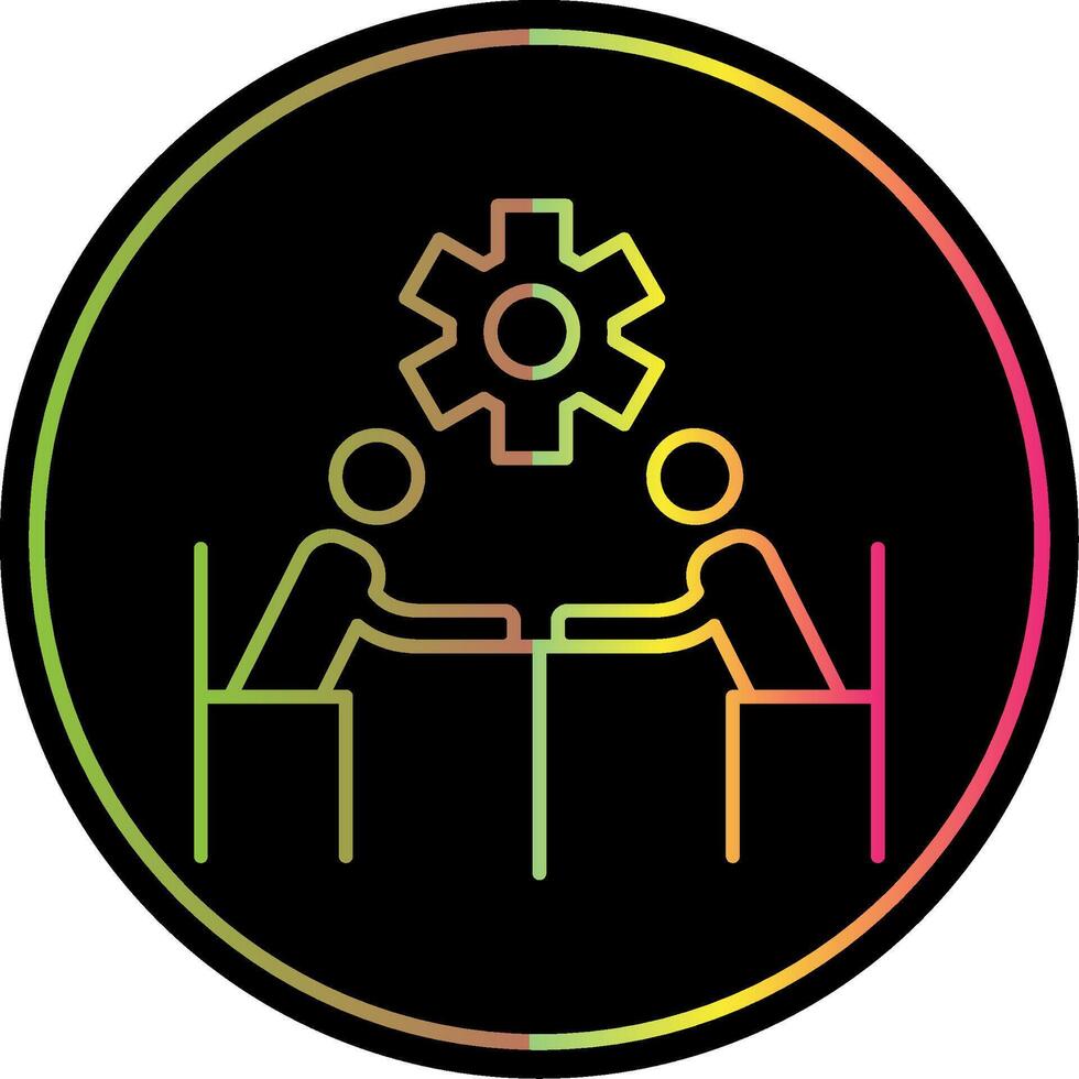 Business People Line Gradient Due Color Icon vector