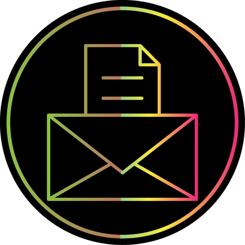 Email Line Gradient Due Color Icon vector