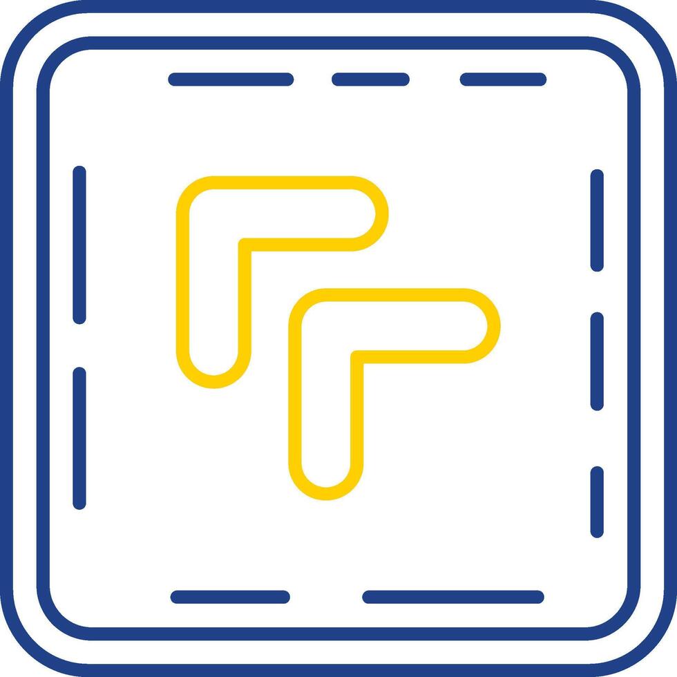 Chevron Line Two Color Icon vector