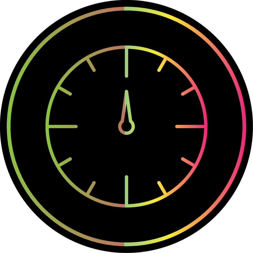 Clock Line Gradient Due Color Icon vector