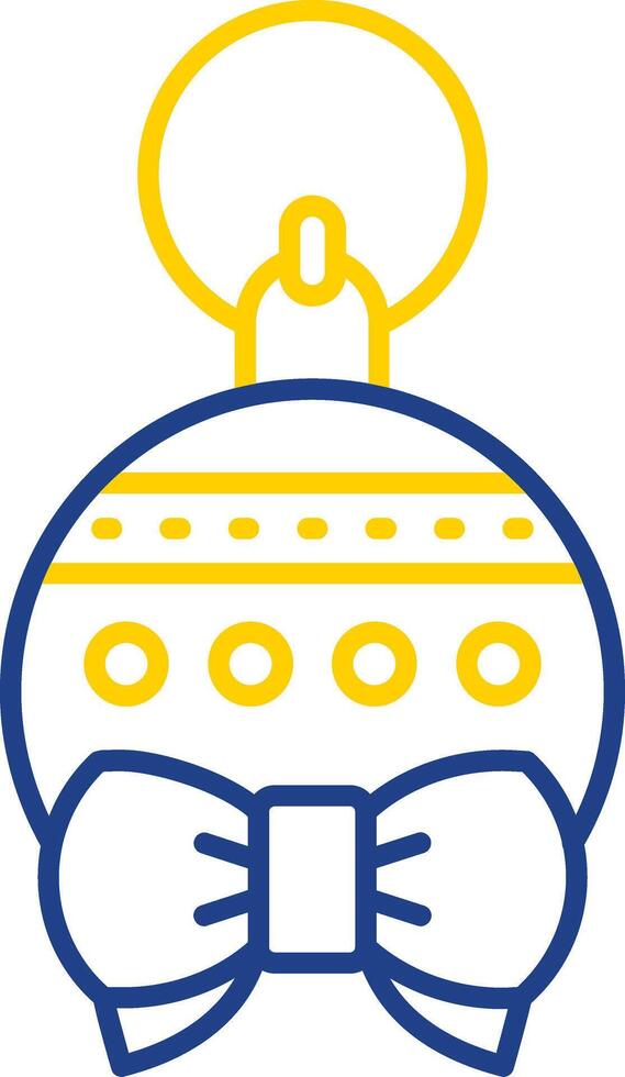 Bauble Line Two Color Icon vector
