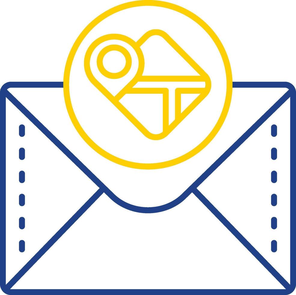Location pin Line Two Color Icon vector