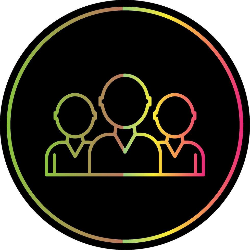 Team Line Gradient Due Color Icon vector