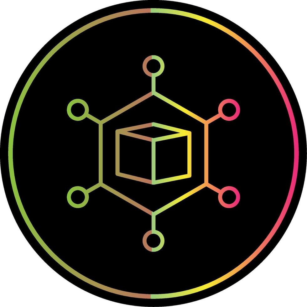 Metaverse Line Gradient Due Color Icon vector