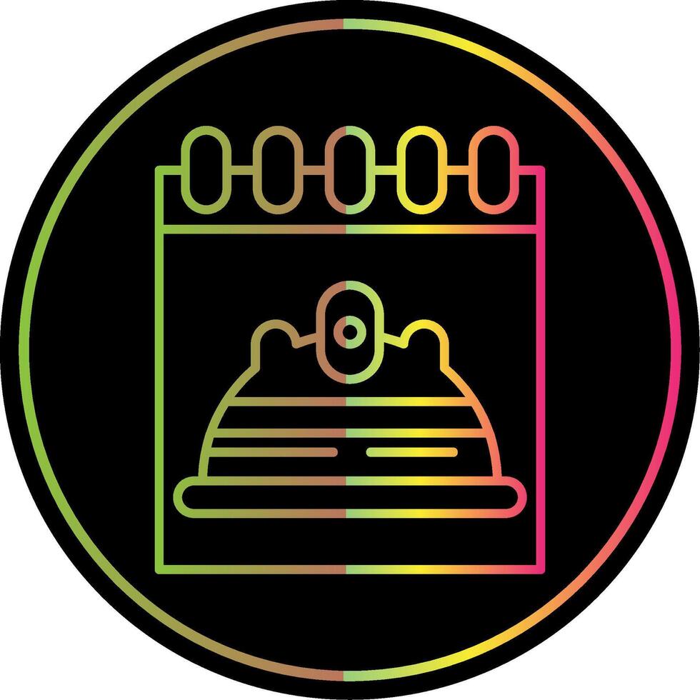 Labour Day Line Gradient Due Color Icon vector