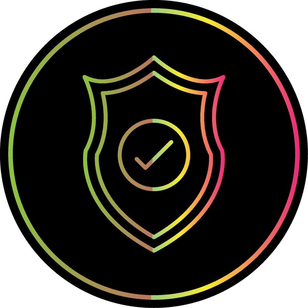 Safety Line Red Circle Icon vector