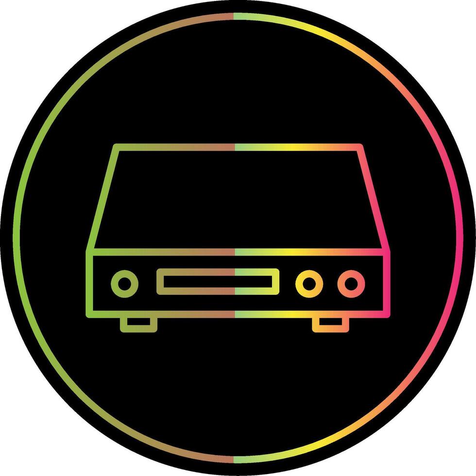 Dvd Player Line Gradient Due Color Icon vector