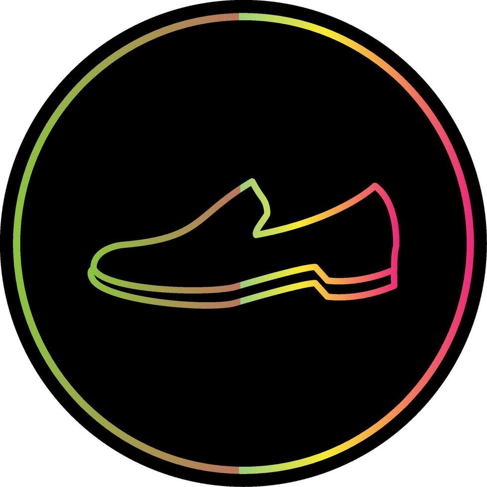 Shoes Line Gradient Due Color Icon vector