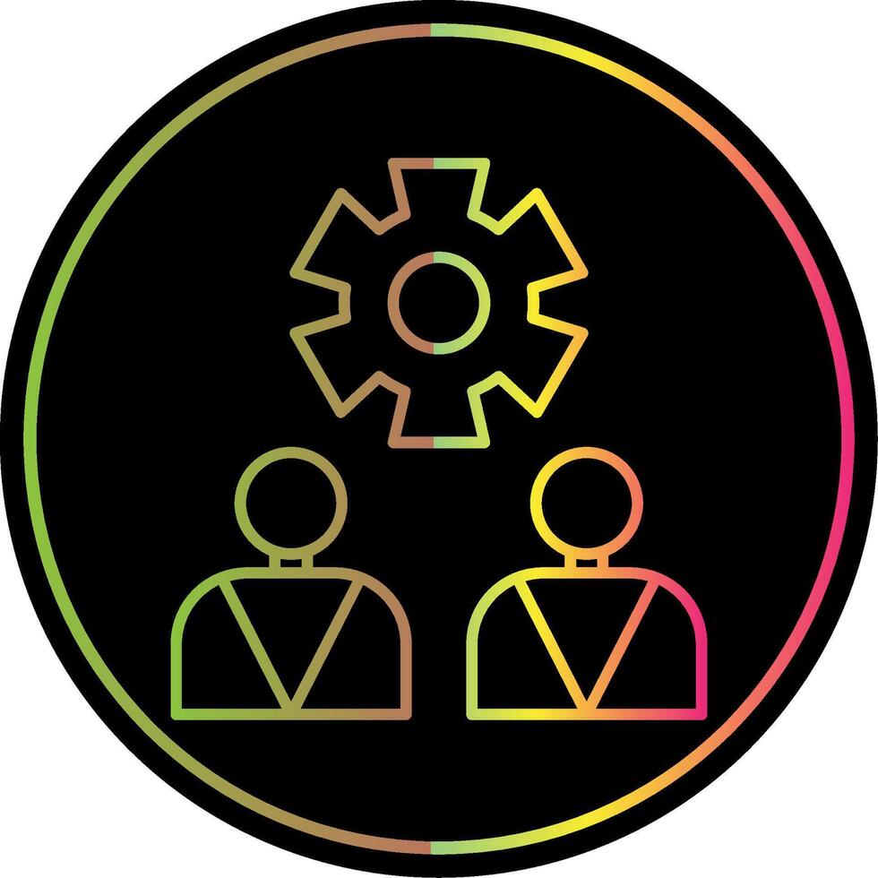 Management Line Gradient Due Color Icon vector