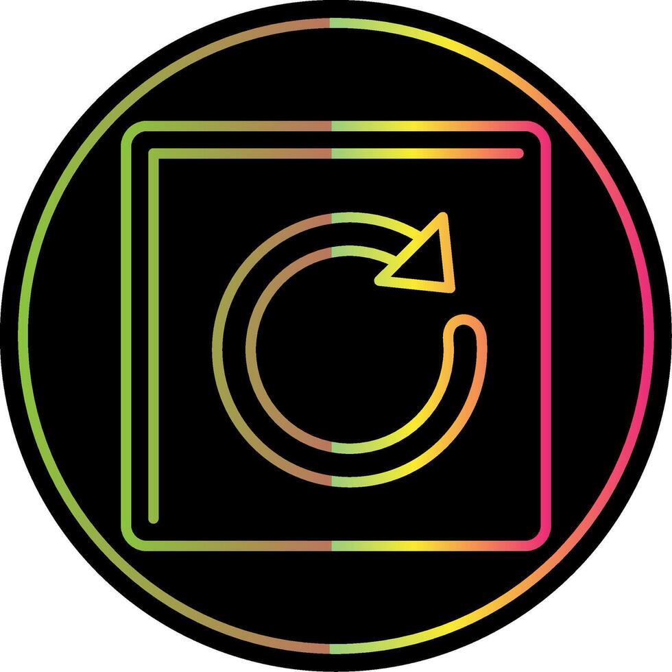 Redo Line Gradient Due Color Icon vector
