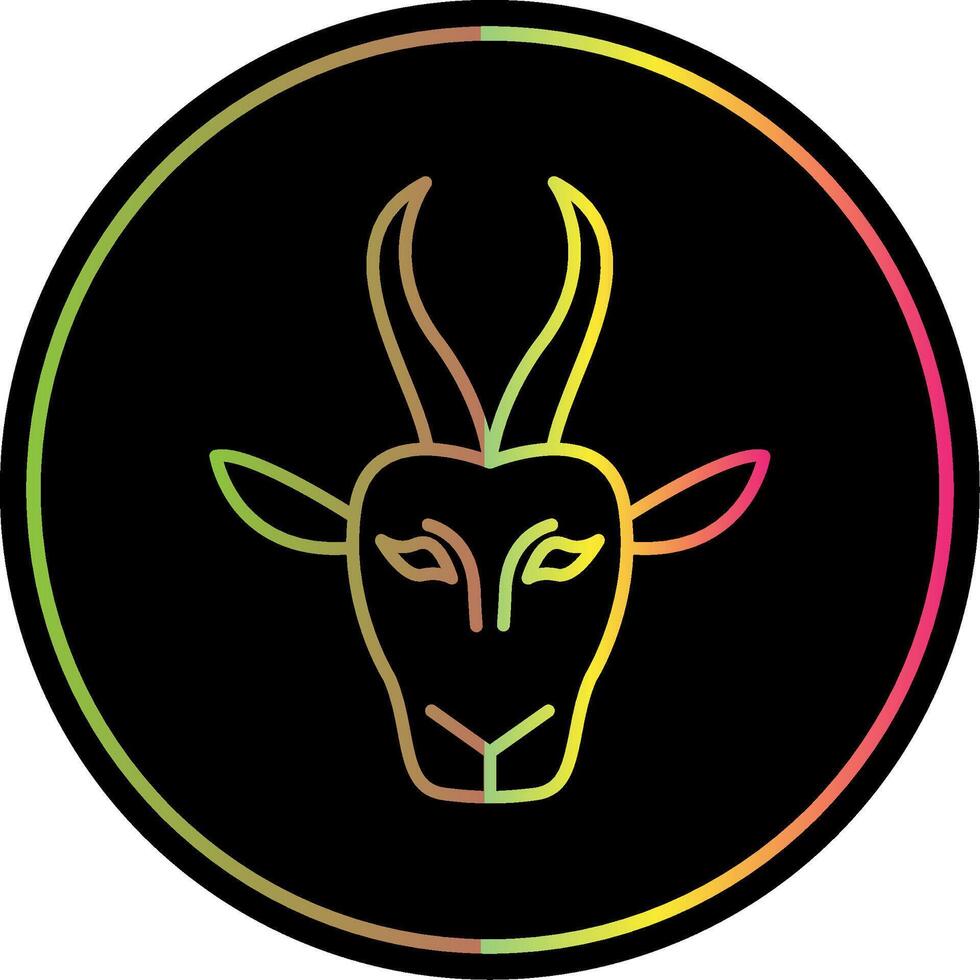 Gazelle Line Gradient Due Color Icon vector