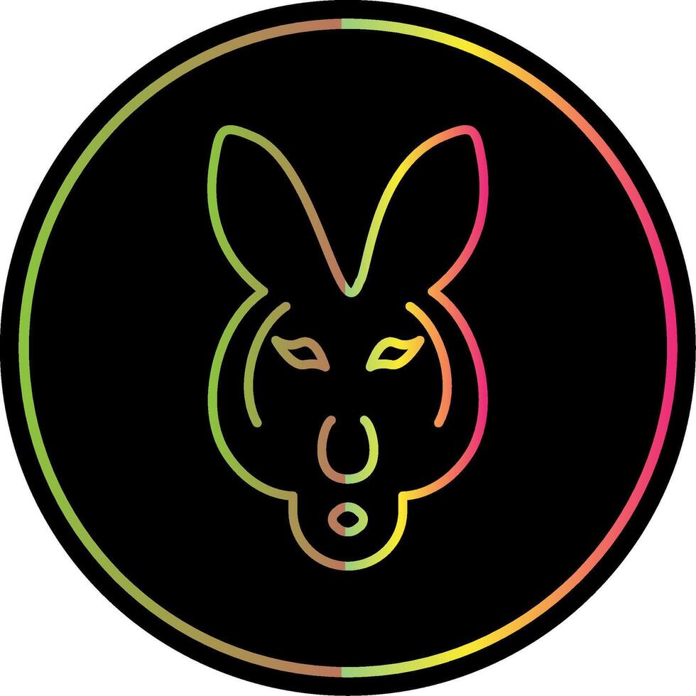 Kangaroo Line Gradient Due Color Icon vector