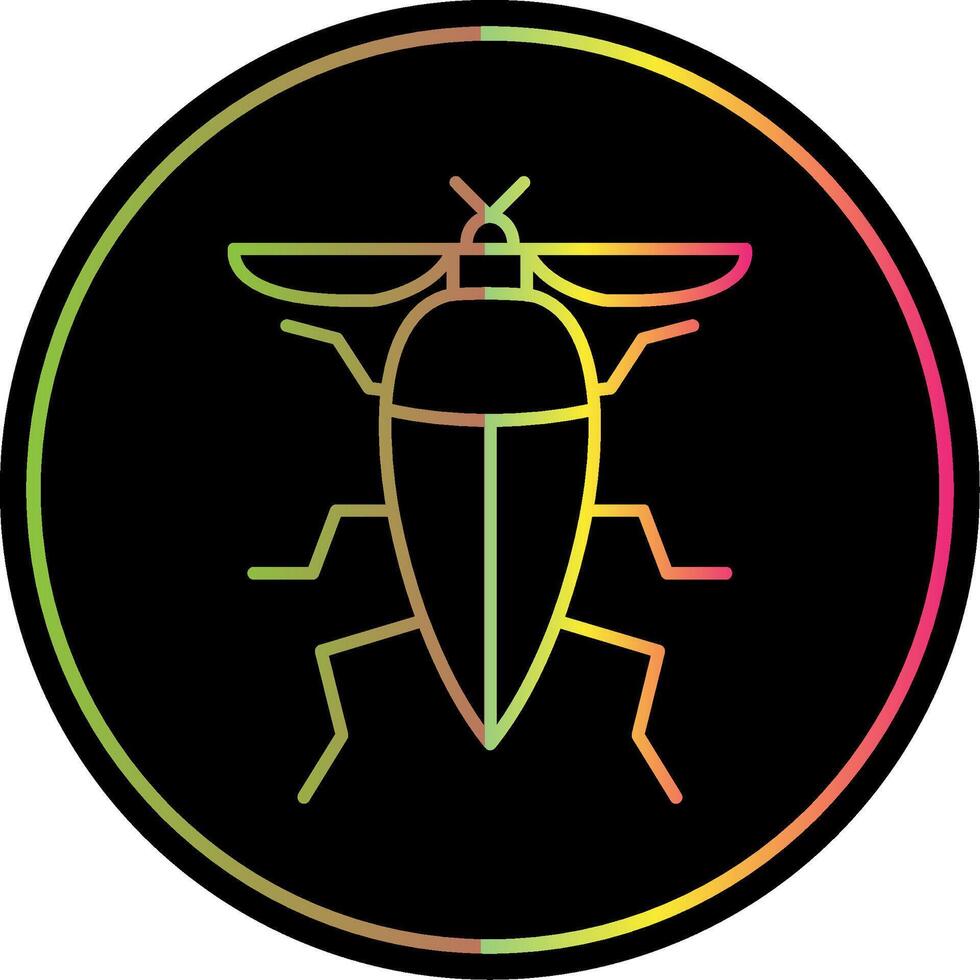 Insect Line Gradient Due Color Icon vector
