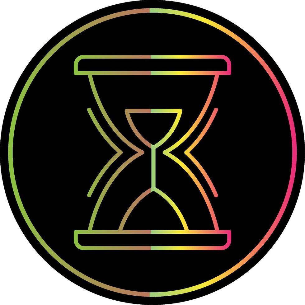 Hourglass Line Gradient Due Color Icon vector