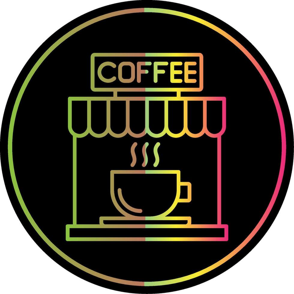 Coffee Line Gradient Due Color Icon vector