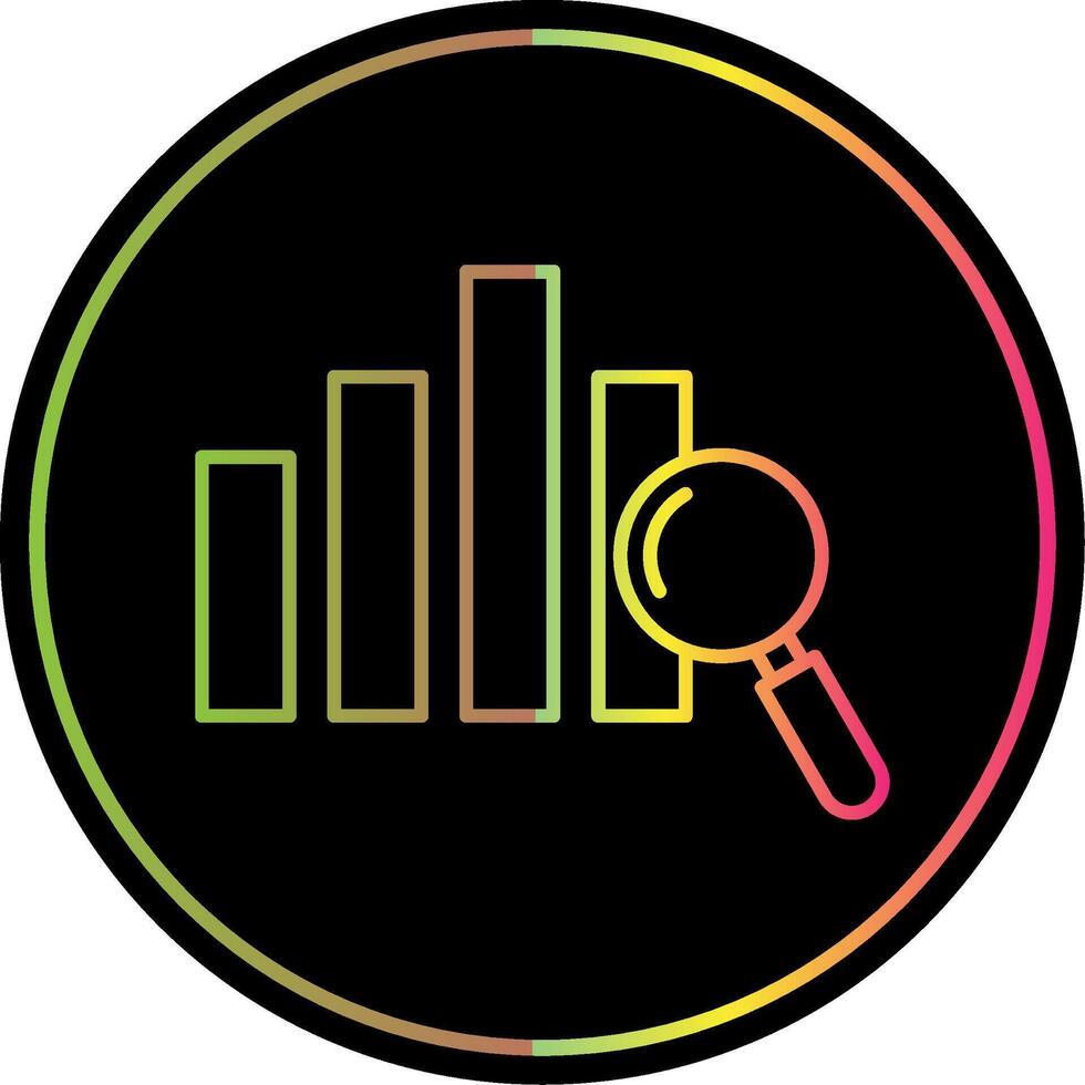 Data Analytics Line Gradient Due Color Icon vector