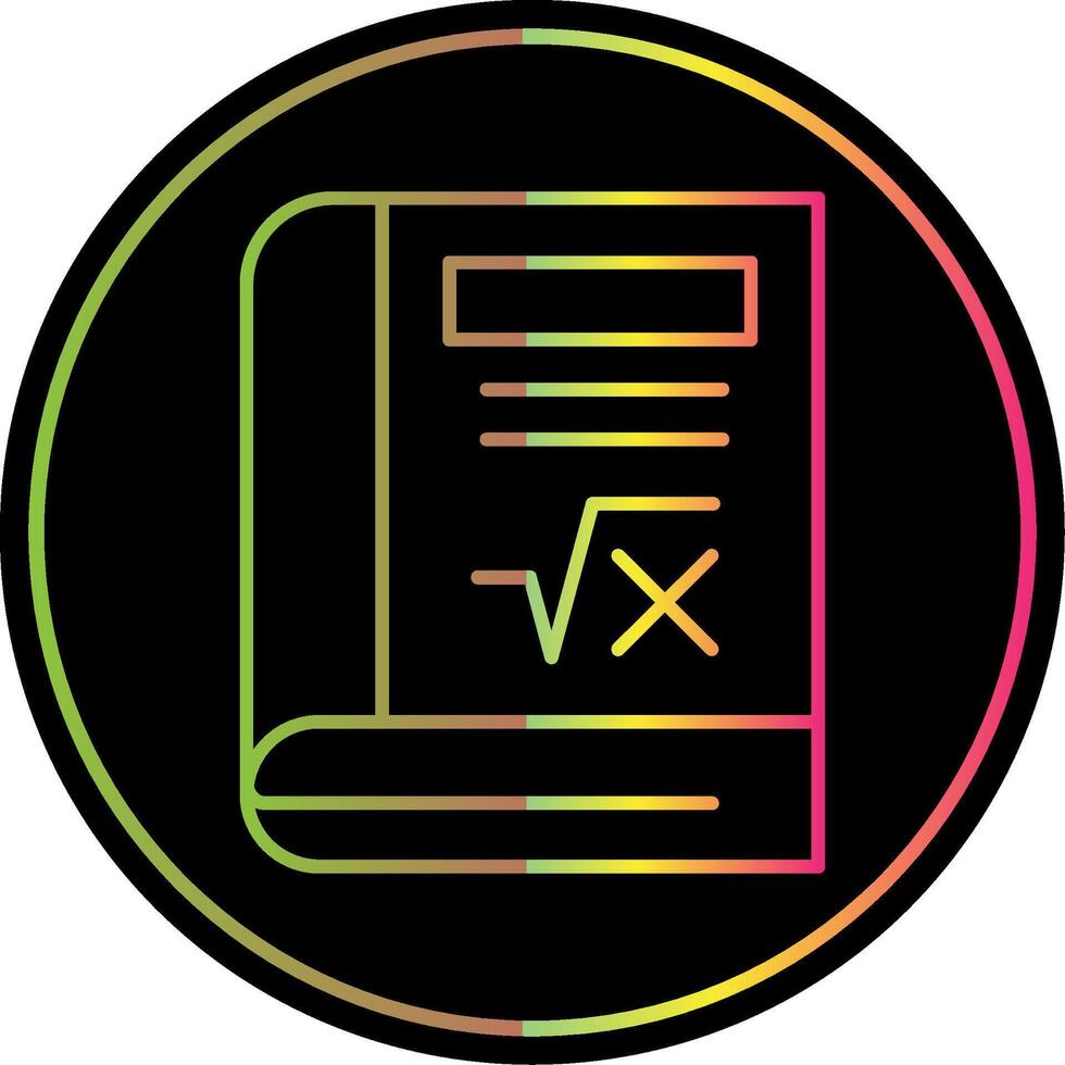 Book Line Gradient Due Color Icon vector