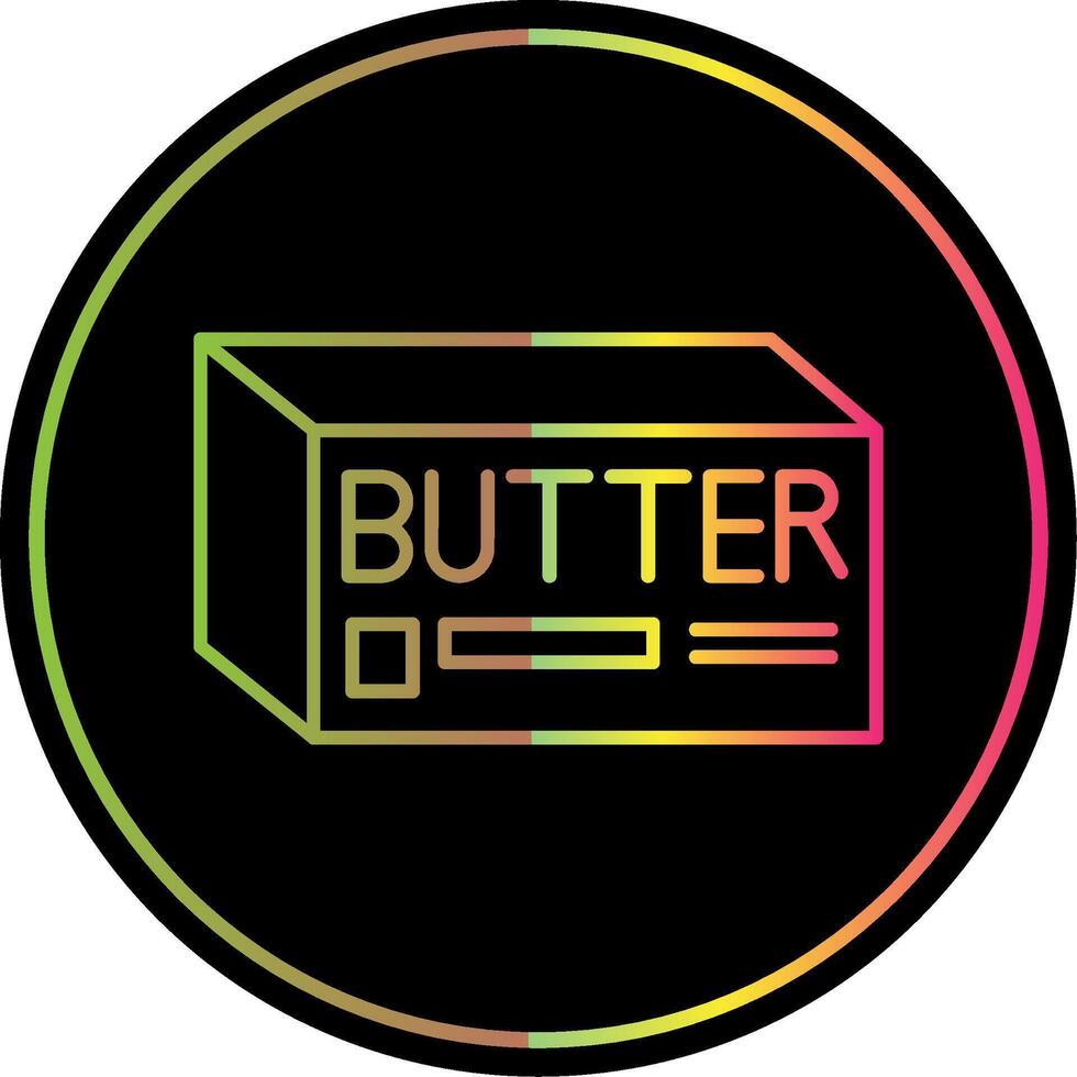 Butter Line Gradient Due Color Icon vector