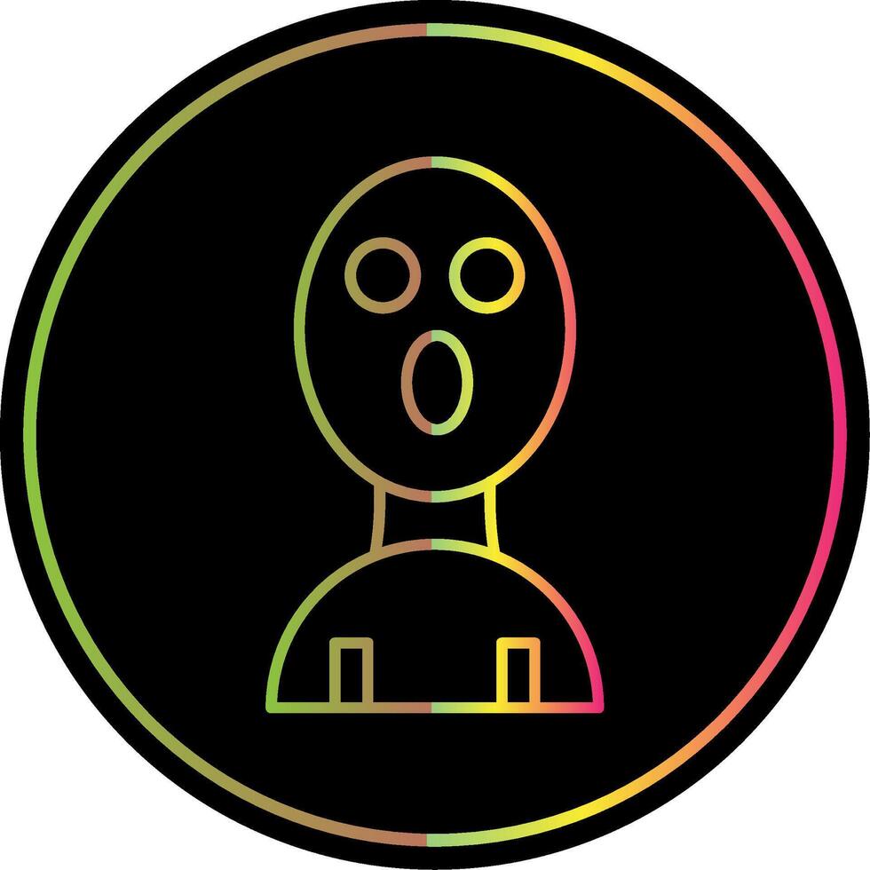 Balaclava Line Gradient Due Color Icon vector
