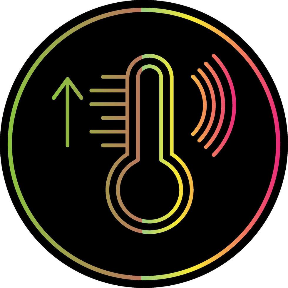 Smart Temperature Line Gradient Due Color Icon vector