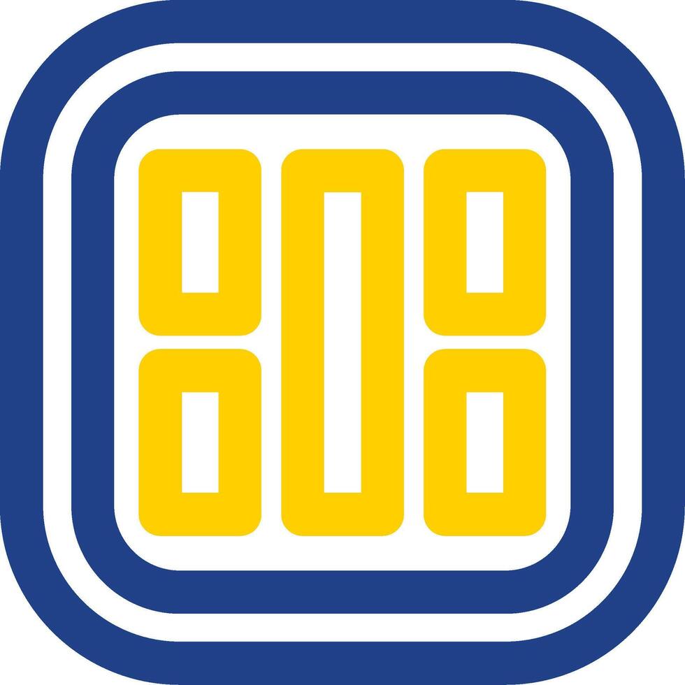 Layout Line Two Color  Icon vector