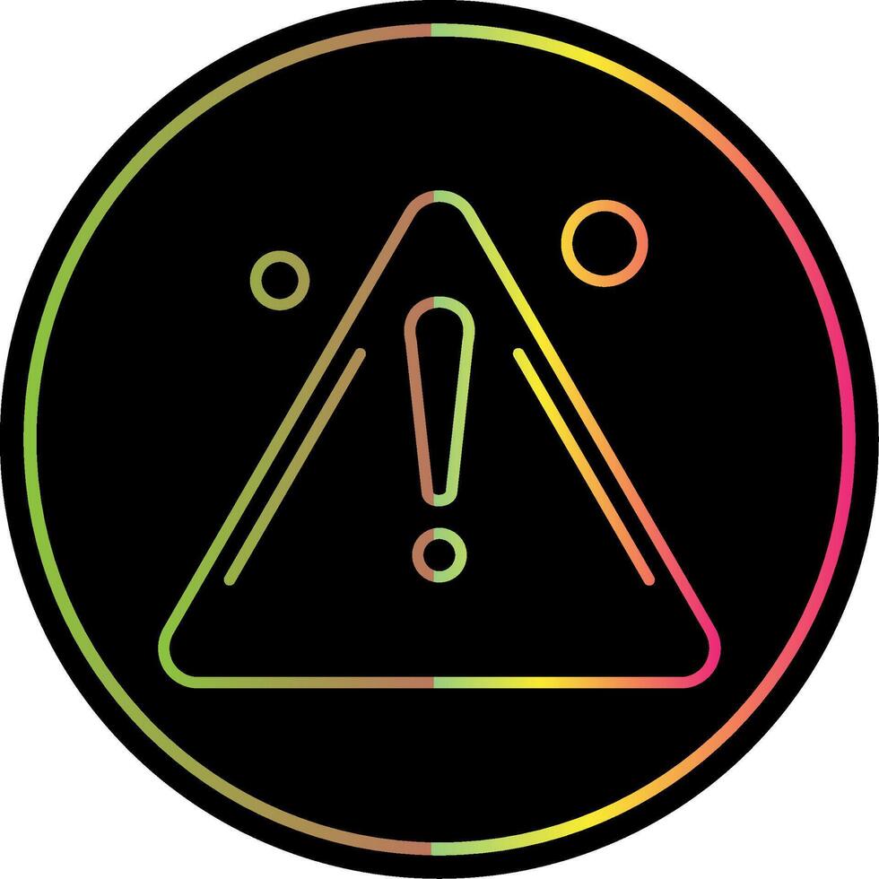 Warning Line Gradient Due Color Icon vector