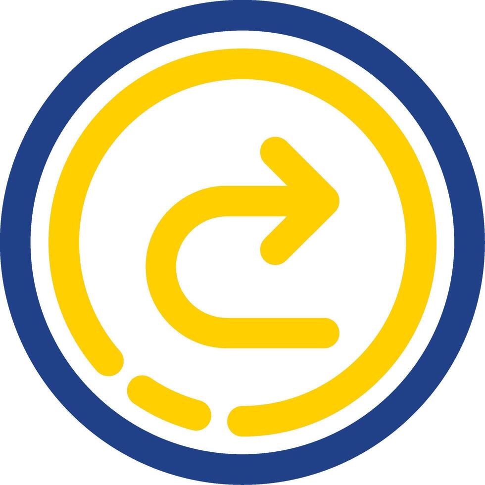 Forward Line Two Color Icon vector