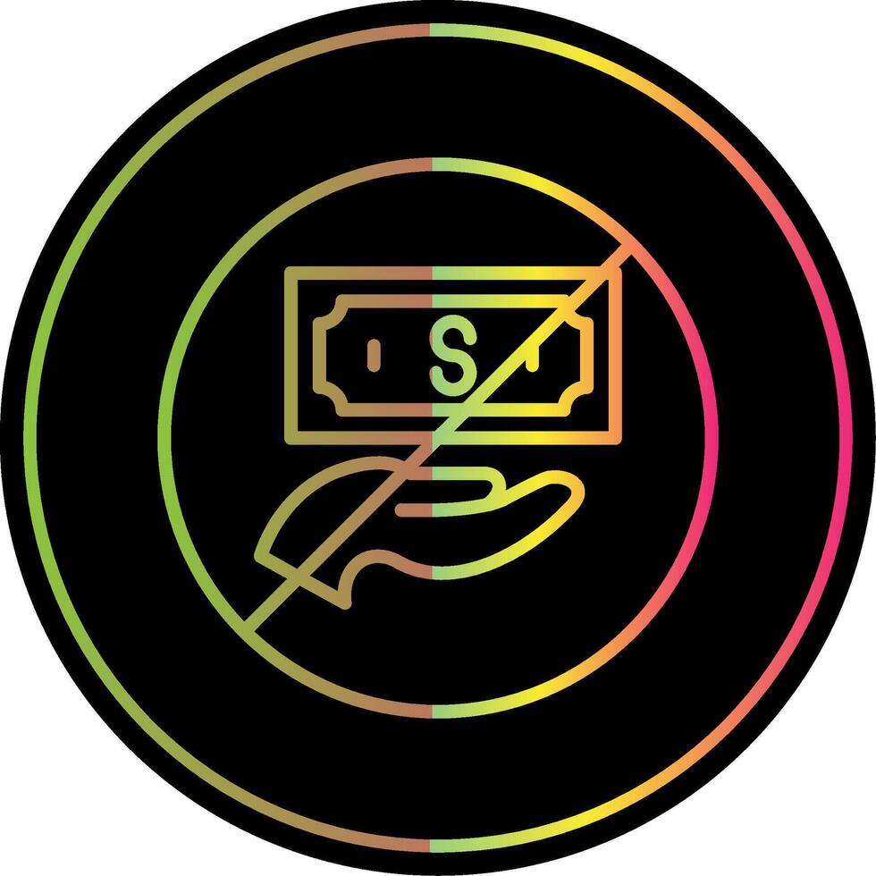 Stop Corruption Line Gradient Due Color Icon vector