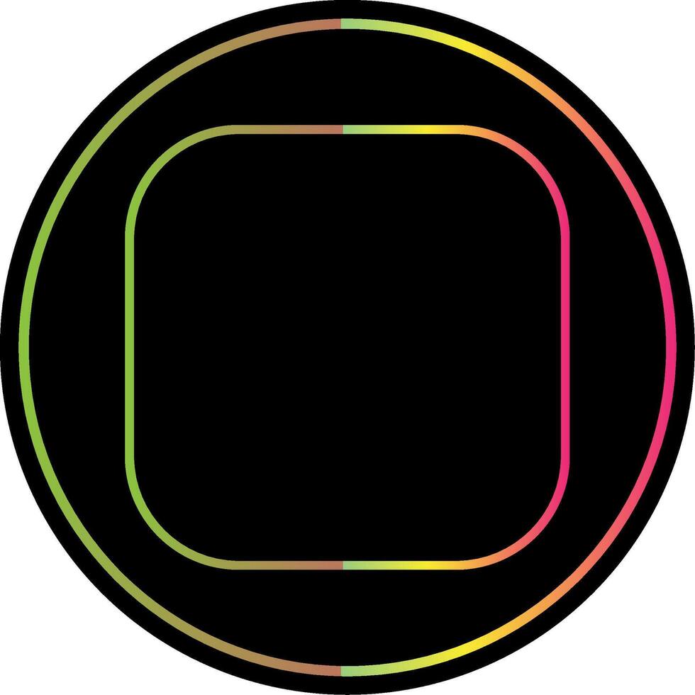 Round Corner Line Gradient Due Color Icon vector