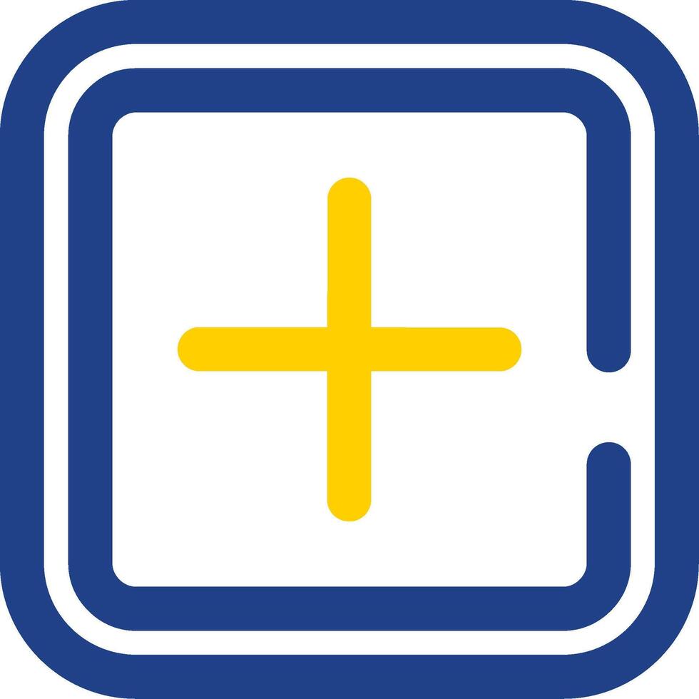 Add Line Two Color Icon vector