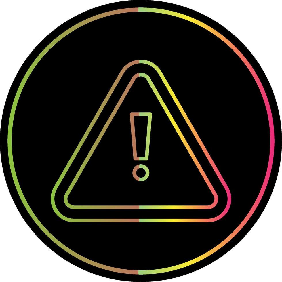 Alert Line Gradient Due Color Icon vector